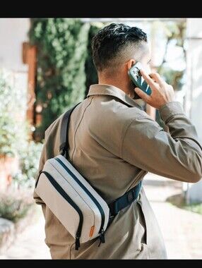 Mechanism Compact Neutral Crossbody Sling Bag - Beige